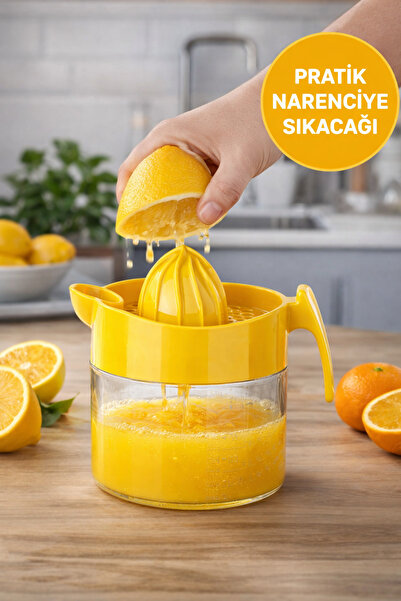 MEDUSHOP 300 ml Manual Citrus Juicer with Bpa Free Glass Chamber Lemon Orange...