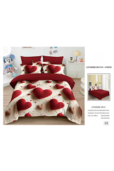 FIONNA.RO Finet Duvet Cover Set 6 Pieces 5D - Huge Hearts