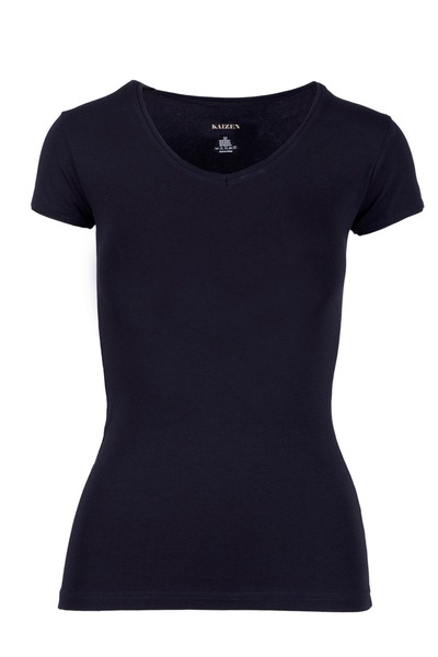 KAİZEN 3-piece women's short-sleeved T-shirt set, size seven, navy blue