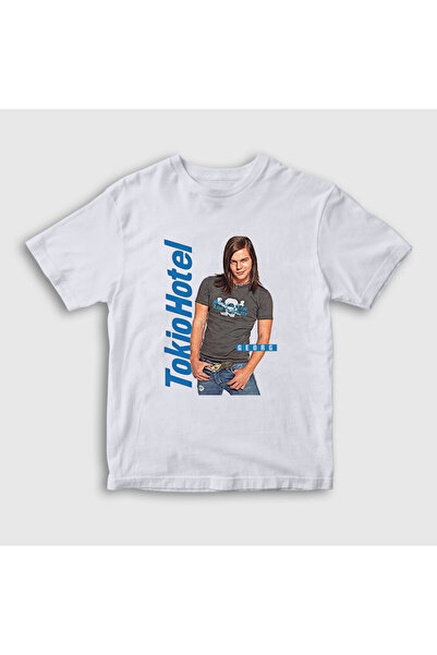 Presmono Tricou unisex pentru copii, alb, cu afiș Georg Listing Tokio Hotel 6...