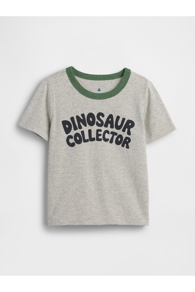 GAP Erkek Bebek Gri Mix & Match Grafik Baskılı T-Shirt