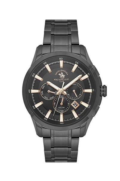 Santa Barbara Polo & Racquet Club Rose Black Color 45 mm Men's Wristwatch