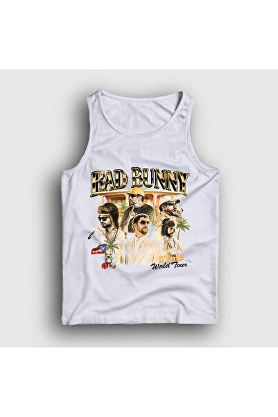 Presmono Unisex White World Tour Dtmf Bad Bunny Tank Top 605443Tt