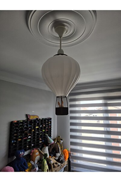 Pilovestik Uçan Balon Çocuk ve Bebek Odası Avizesi - Tavşan Figürlü Dekoratif Sarkıt Aydınlatma