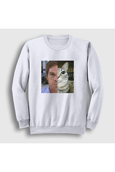 Presmono Hanorac unisex alb Dexter Morgan Cat Kedili Cat 602493tt