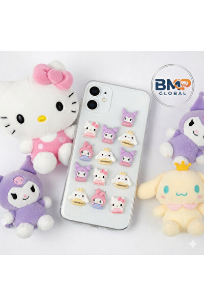 BMP MARKET iPhone 11 Uyumlu Sanrio Karakterli Kabartmalı Hello Kitty Kuromi C...