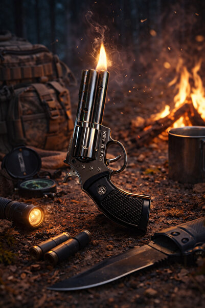 seymenbıçakçılık Anahtarlıklı Tabanca Model Metal Çakmak – Mini Dekoratif Çakmak