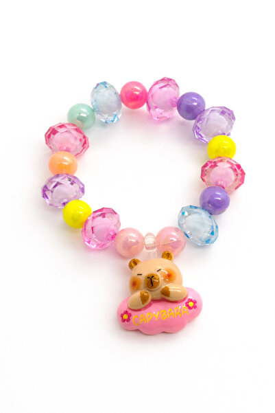 MakeWell Kuromi Figürlü Renkli Boncuklu Çocuk Bileklik – Esnek Lastikli Boncu...