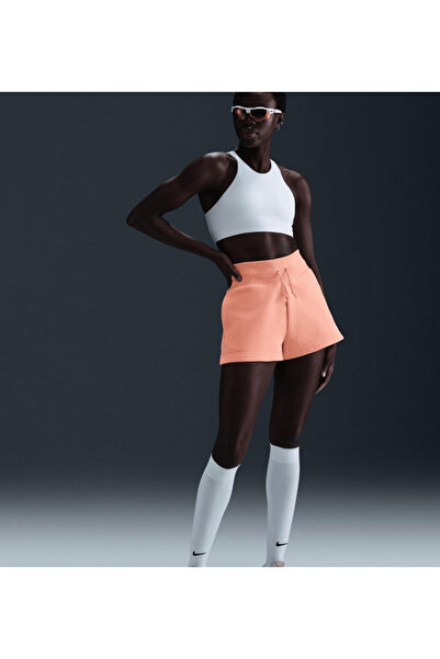 Nike Sportswear Phoenix Fleece Yüksel Belli Bol Şort - Somon (yousportswear)
