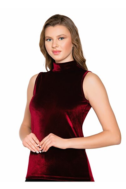 Belinay Velvet turtleneck blouse – 8030