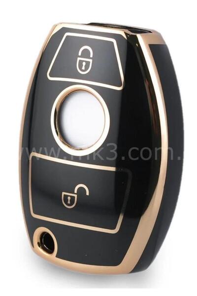 ÖZEN KEYS Nano High Quality Mercedes Benz a Series 2 Buttons Black Gold Auto ...