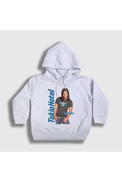 Presmono Unisex Παιδική Λευκή Αφίσα Georg Listing Tokio Hotel Φούτερ με κουκο...