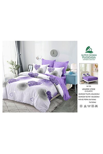ANATOLIATEKSTILE 6-piece Duvet Cover Set – Complete set of fine Cotton and St...