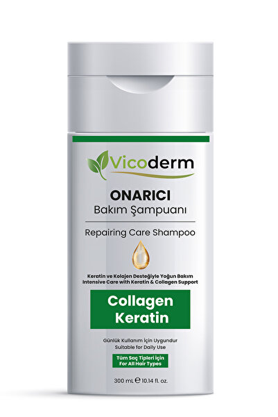 vicoderm Collagen & Keratin Şampuan | Saç Dökülmesine Karşı Etkili Sağlıklı S...