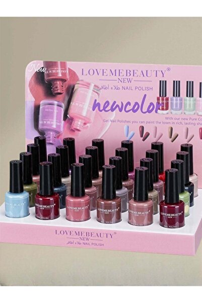 LOVEME BEAUTY طلاء أظافر بألوان ملهمة، 24 قطعة