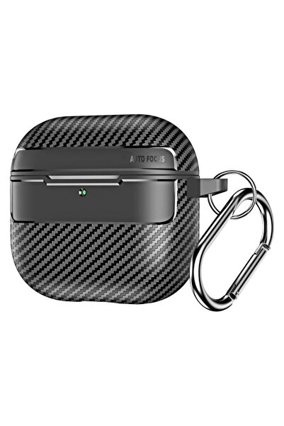 Techsuit Θήκη AirPods 4 από ανθρακονήματα, μαύρη