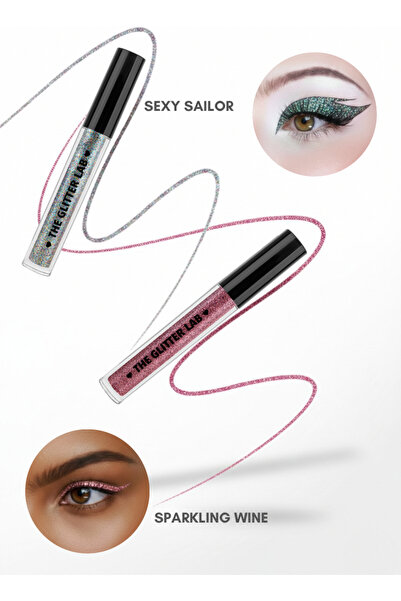 The Glitter Lab 2li Simli Likit Eyeliner | Dazzling Liner Seti NO 5