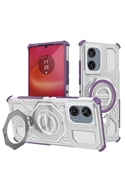 Techsuit Husă Motorola Edge 50 Fusion Carbon Shield PRO, violet