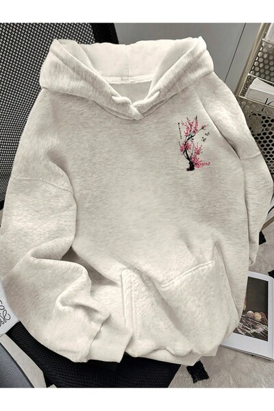 shams style Sweatshirt Kapşonlu Kalın Kumaş calif baskılı ( Unisex )