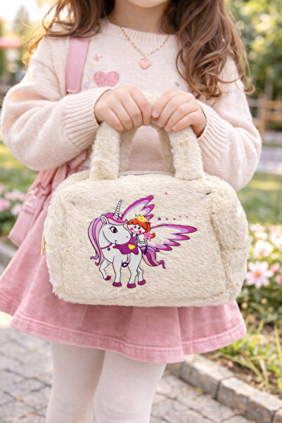 MakeWell Плюшена чанта за момичета Unicorn – мини чанта с цип за рамо Kawaii ...