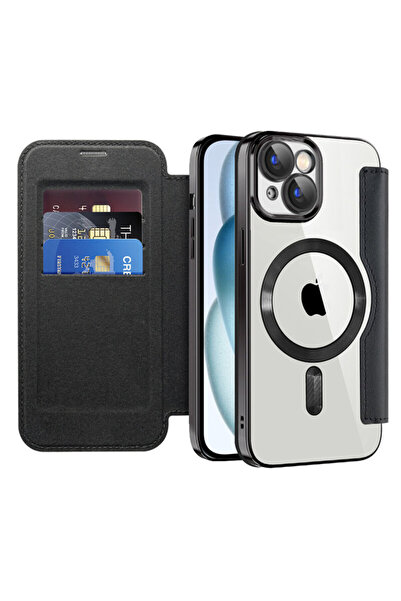 Techsuit iPhone 15 SmartMag Book Case, black