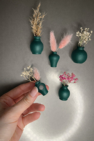 volessia 5’Li Mini Dekoratif Vazo Buzdolabı Magneti,Magnet.Buzdolabı süsü,vazo.