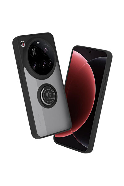 Techsuit Carcasă Xiaomi 15 Ultra Glinth cu inel magnetic pentru suport, neagră