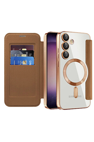 Techsuit Husă SmartMag pentru Samsung Galaxy S23, maro