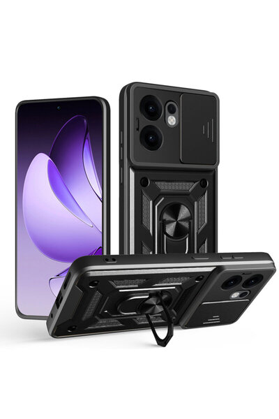 Techsuit Θήκη προστασίας κάμερας Oppo Reno 13 F 4 G, σειρά CamShield, μαύρη