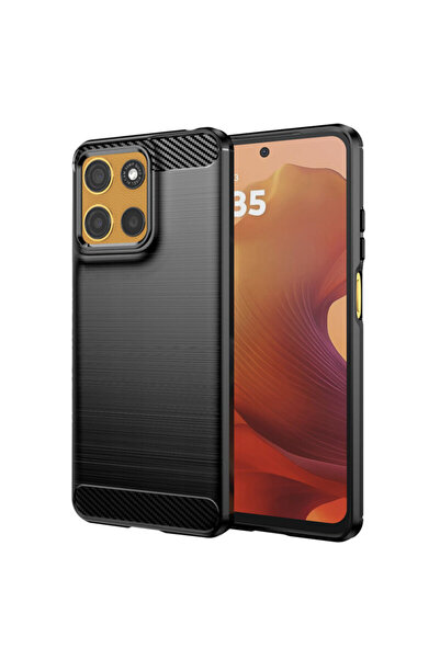Techsuit Motorola Moto G 15 Husa din silicon carbon, neagră