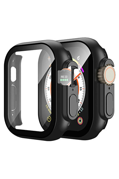 Techsuit [360° Package] Case + film for Apple Watch Ultra Defense 360 Pro, black