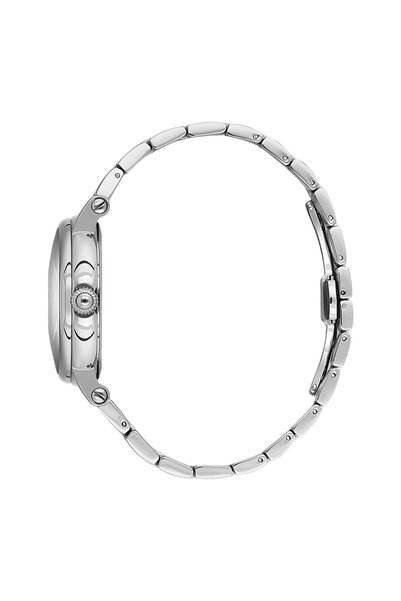Santa Barbara Polo & Racquet Club ساعة ليجند الفضية المصنوعة من الفولاذ المقاوم للصدأ للرجال SB.4.10032-3
