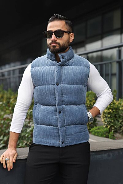 MADDİSSON Velvet Corduroy Inflatable Vest for Men