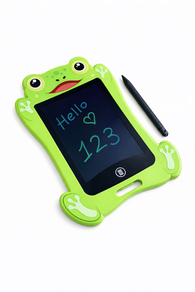 Figürlü 8.5 İnç Renkli Dijital Kalemli LCD Çizim Yazı Tahtası Kurbağa