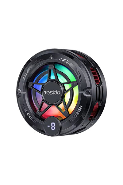 Yesido Magnetic Phone Cooler with RGB and Display Yesido, Black, C226
