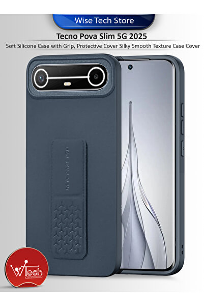 Wtech Tecno Pova Slim 5G 2025 Soft Silicone Case with Grip, Protective Silky ...