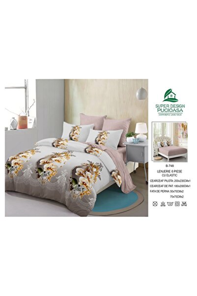 ANATOLIATEKSTILE 6-piece Duvet Cover Set – Complete set of fine Cotton and St...