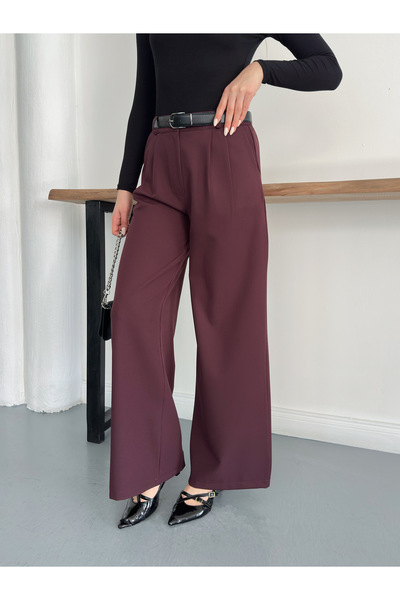 Ekim Store Παντελόνι Palazzo με κουμπιά και ψηλή μέση