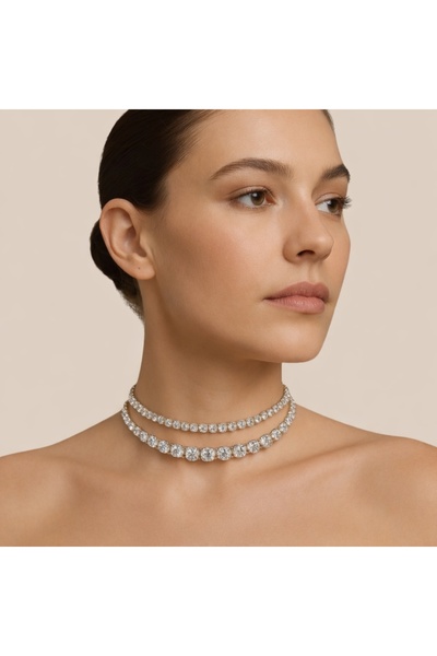 GlassySKY Choker Stone Choker Evening Dress Luxury Necklace