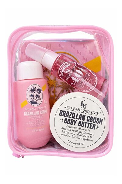 LOVEME BEAUTY مجموعة العناية بالجسم "برازيليان كراش" من برازيليان - طقم من 3 ...