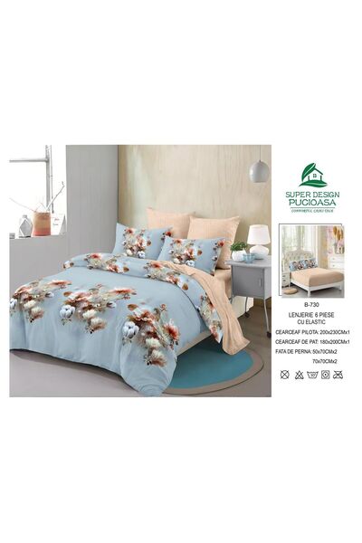 ANATOLIATEKSTILE 6-piece Duvet Cover Set – Complete set of fine Cotton and St...