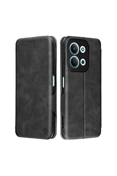 Techsuit Husă 360° pentru Xiaomi Redmi 15C 4G Safe Portofel Plus, Neagră