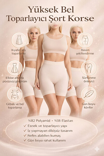 HB TREND 3-Pack Advantage Package - Seamless High-Waist Tummy Control Shorts ...