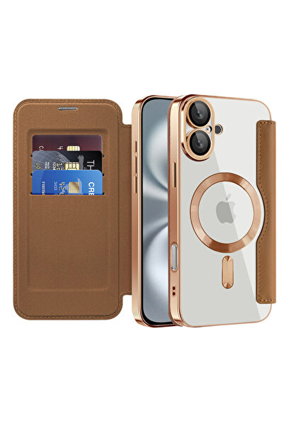 Techsuit iPhone 16 SmartMag Book Case, brown