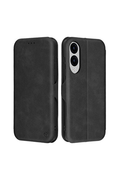 Techsuit Portofel Plus 360° pentru Samsung Galaxy S25 Edge, negru