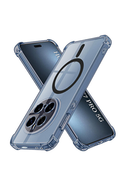 Techsuit Honor Magic 7 Pro удароустойчив прозрачен силикон MagSafe, опушен