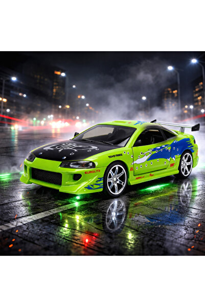 Cici Oyuncak 1:32 Fast & Furious Brian's Mitsubishi Eclipse (Damaged Version)...