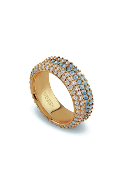 Guess 8mm essenza pave double ring