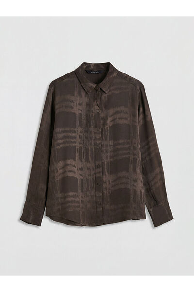 LC Waikiki NOUL SEZON DE LA GÜLİS GİYİM Cămașă maro Dese cu model