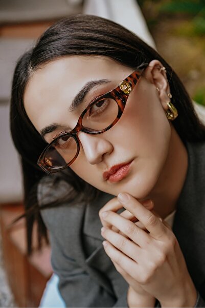 Stil Noktası Gg Leopard Frame Honey Glass Sunglasses